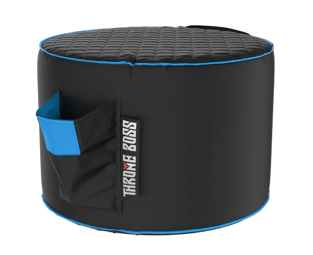 Throne Boss Footstool (Black/Blue)