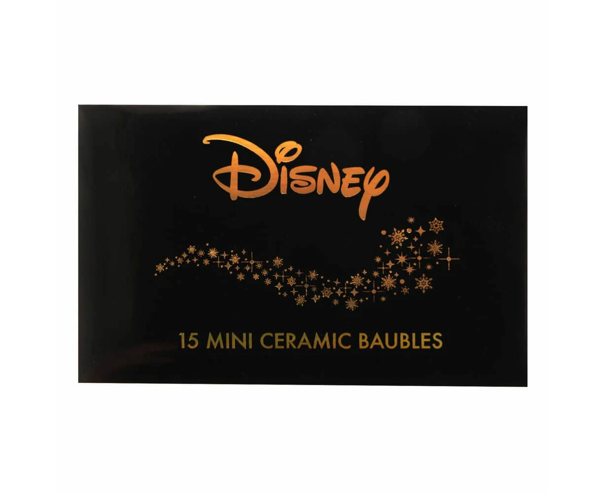 Disney Christmas Collectible Ceramic Mini Baubles 15 Set