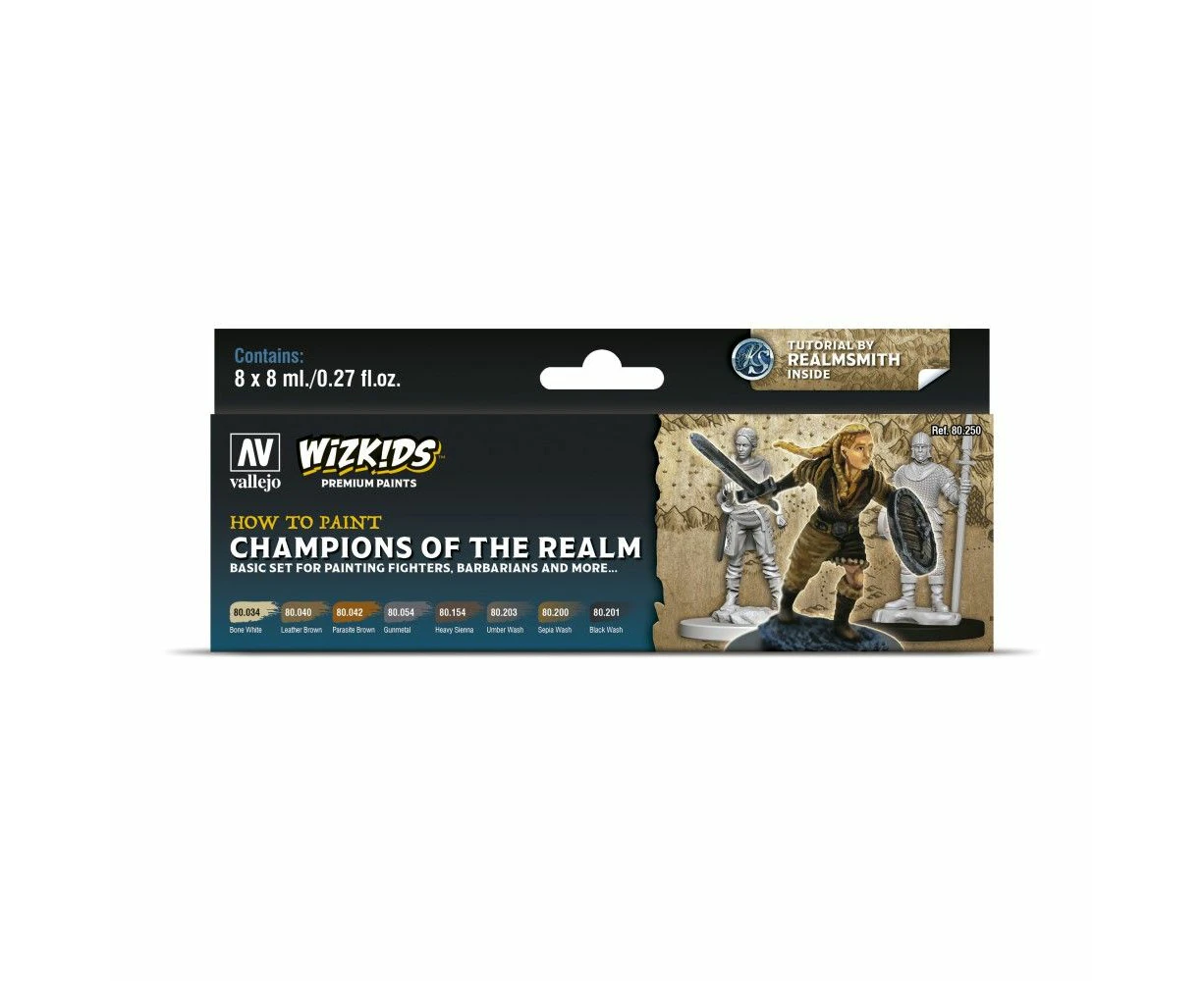 Wizkids Premium Paint Set By Vallejo: Champions of The Realm