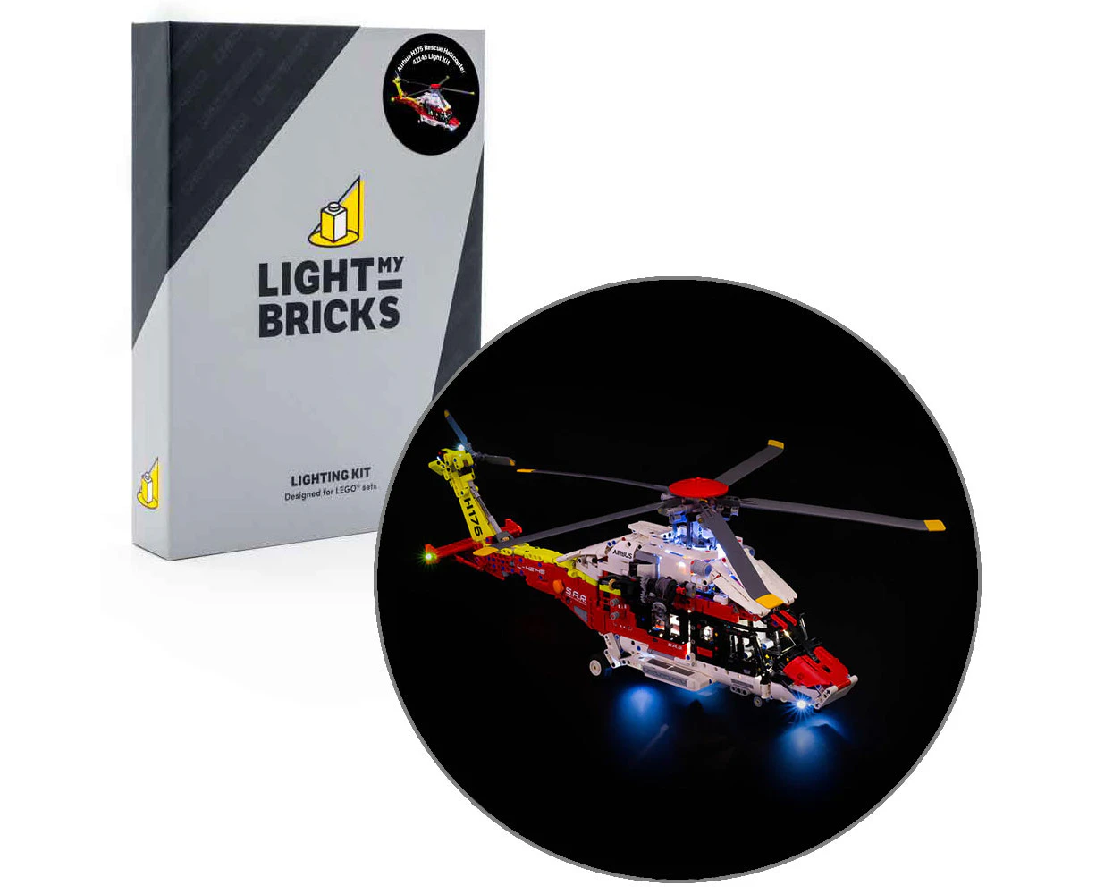 Light My Bricks Technic Airbus H175 Rescue Helicopter 42145 Lighting Kit