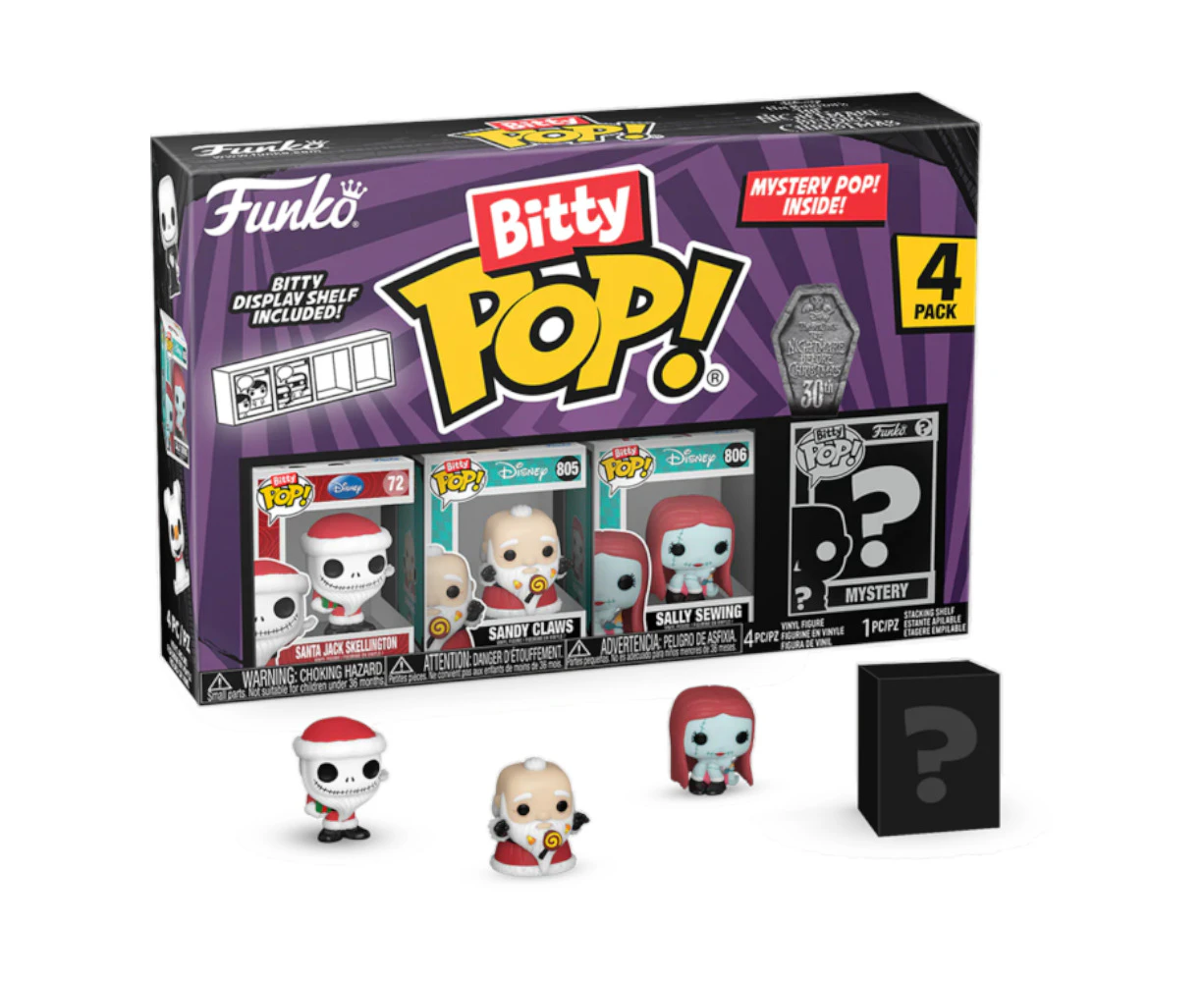 Disney The Nightmare Before Christmas Santa Jack 4 Pack Funko Bitty POP! Vinyl