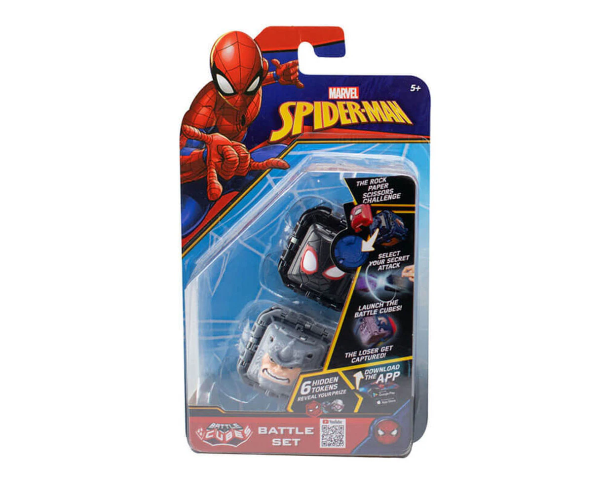 Battle Cubes Battle Set Spider-Man Twin Pack Miles Morales vs Rhino