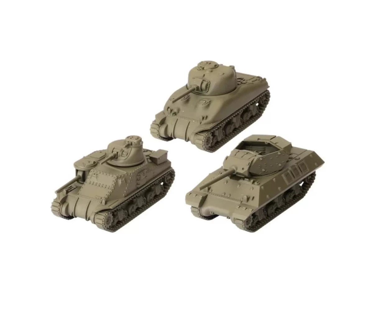 World of Tanks Miniatures Game USA Tank Plantoon Expansion (M3 Lee, M4A1 Sherman, M10 Wolverine)