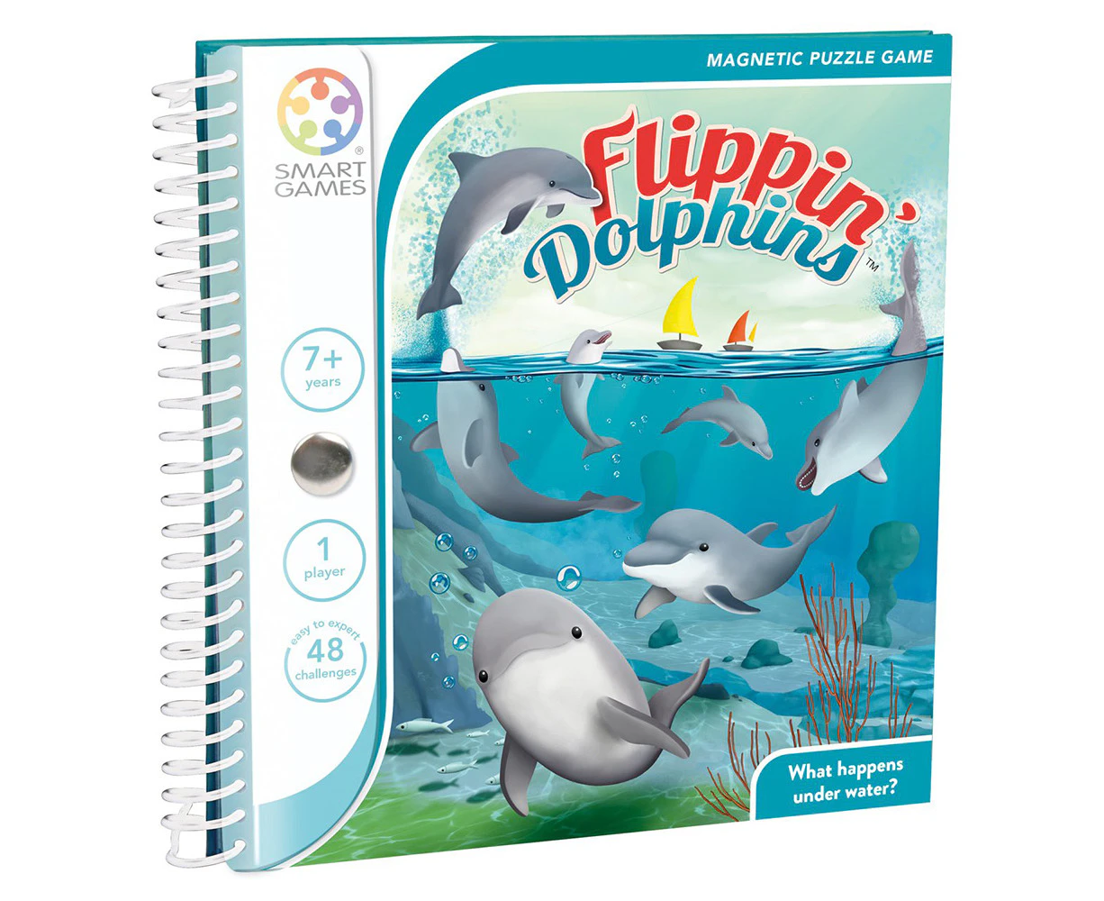 Smart Games Flippin' Dolphins Magnetic Travel Puzzle Game