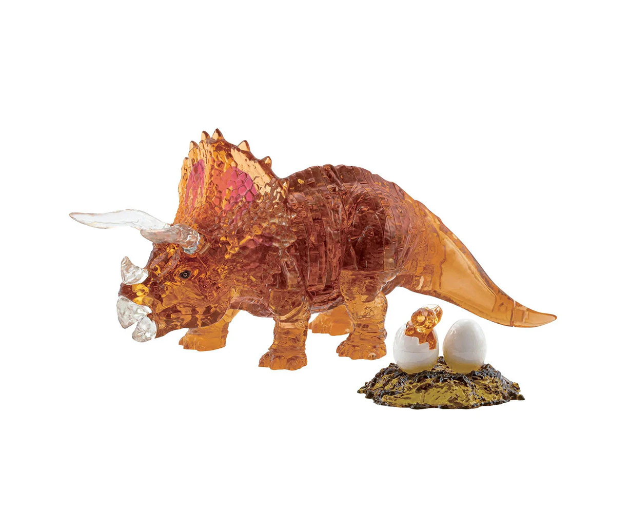 3D Crystal Puzzle Brown Triceratops