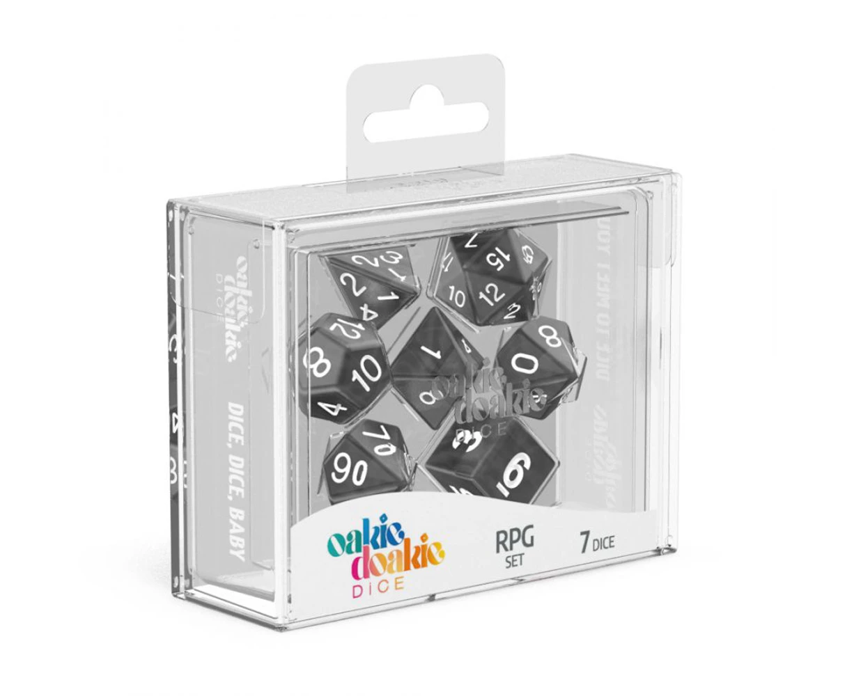 Oakie Doakie Dice RPG Set Marble (Black)