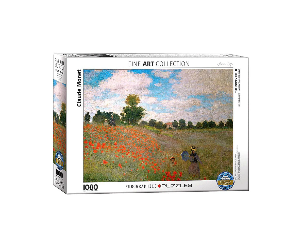 Eurographics Monet The Poppy Field 1000 Piece Jigsaw Puzzle