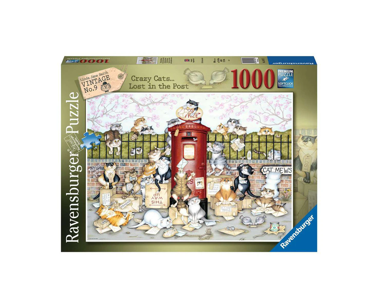 Ravensburger Crazy Cats Lost in the Post 1000 Piece Jigsaw Puzzle