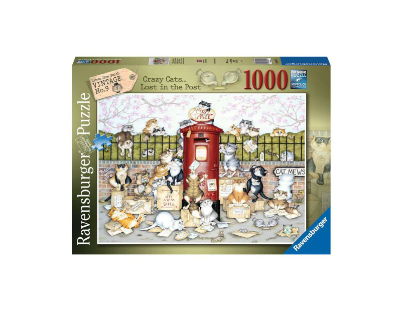 Ravensburger Crazy Cats Lost in the Post 1000 Piece Jigsaw Puzzle