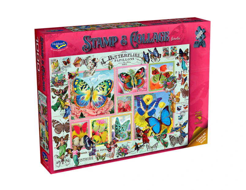 Holdson Stamp and Collage Butterflies 1000 Piece Jigsaw Puzzle