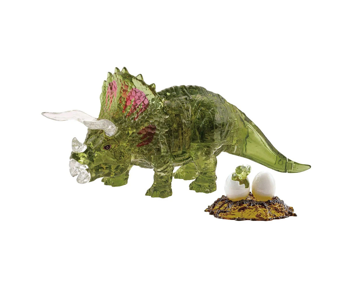 3D Crystal Puzzle Green Triceratops