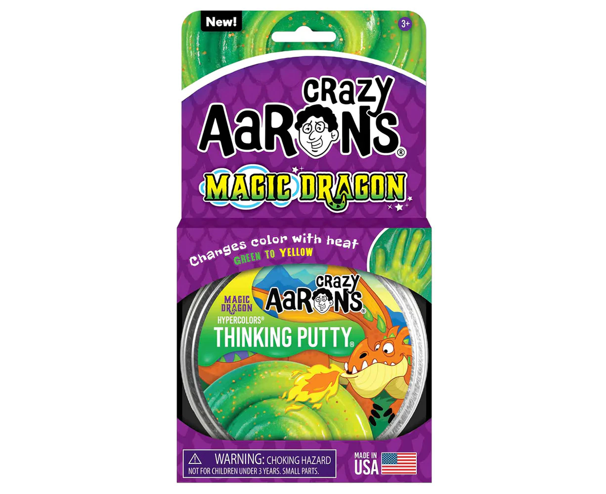 Crazy Aaron's Thinking Putty Hypercolor Magic Dragon 4 inch Tin