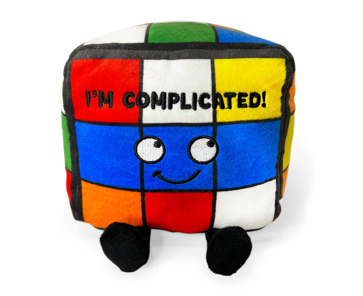 Punchkins I'm Complicated! Rubiks Cube Plush Stuffed Soft Cuddle Play Toy 15cm