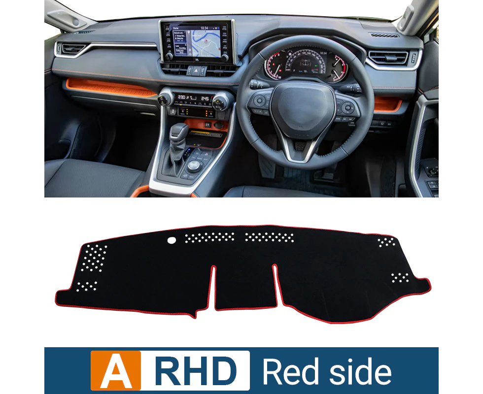 (A Red Side RHD)MaxpowerFor Toyota RAV4 XA50 2019 2020 2021 2022 2023 2024 RAV 4 Hybrid Car Dashboard Cover Mats Pad Instrument Desk Carpets Accessories