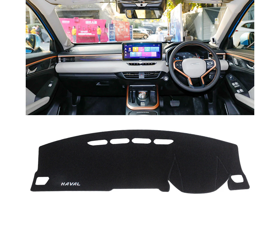 (No HUD Black RHD)MaxpowerCar Dashboard Sun Shade Mat Instrument Desk Cover Non-slip Pad For Haval Jolion 2021 2022 2023 LHD RHD Accessories