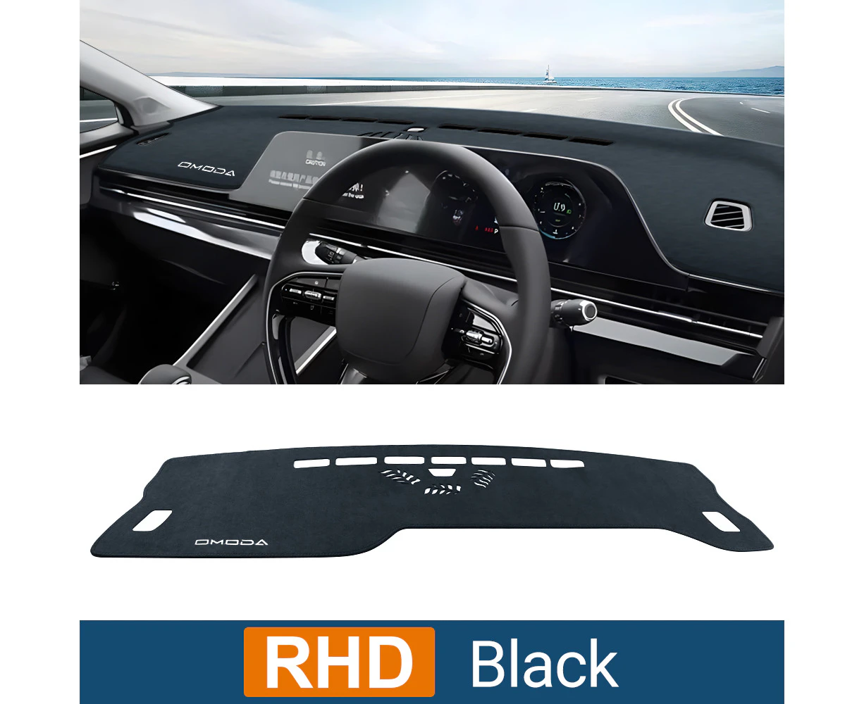 (Black RHD)MaxpowerFor Chery Omoda 5 C5 FX EV 2022 2023 2024 Car Dashboard Cover Avoid Light Pad Sun Shade Anti-UV Carpets Non-Slip Mat Accessories