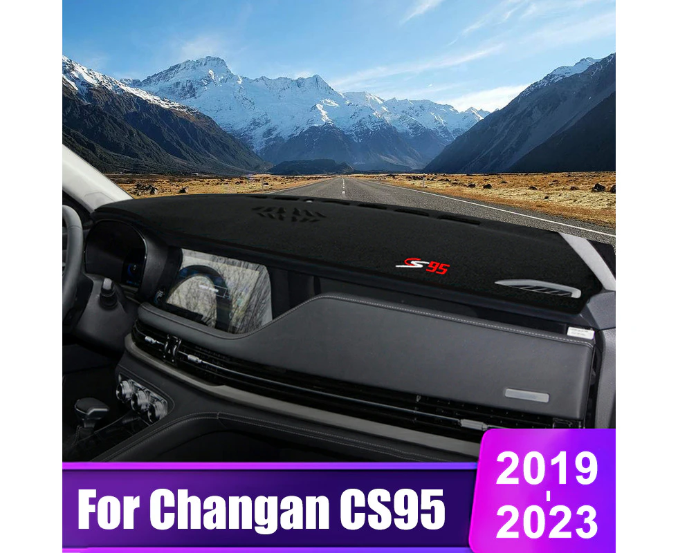 (A Black Side)MaxpowerFor Changan CS95 2019 2020 2021 2022 2023 Car Dashboard Cover Sun Shade Avoid Light Mat Pad Instrument Panel Carpets Accessories