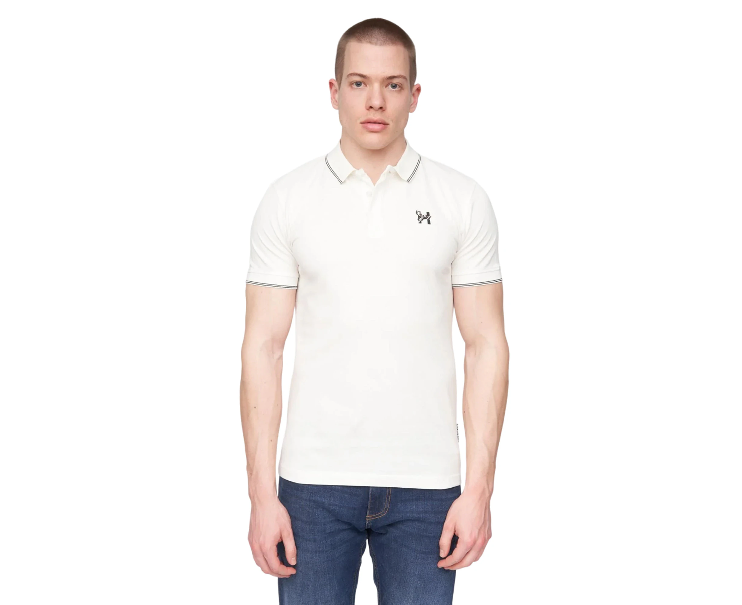 Henleys Mens Moorehen Polo Shirt (White) - BG1402