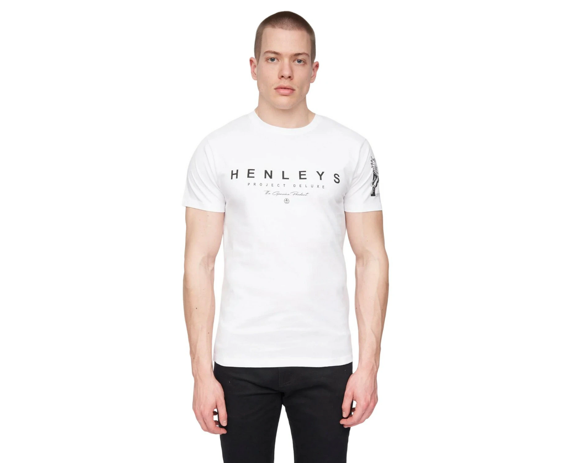 Henleys Mens Kilhen Logo T-Shirt (White) - BG1378