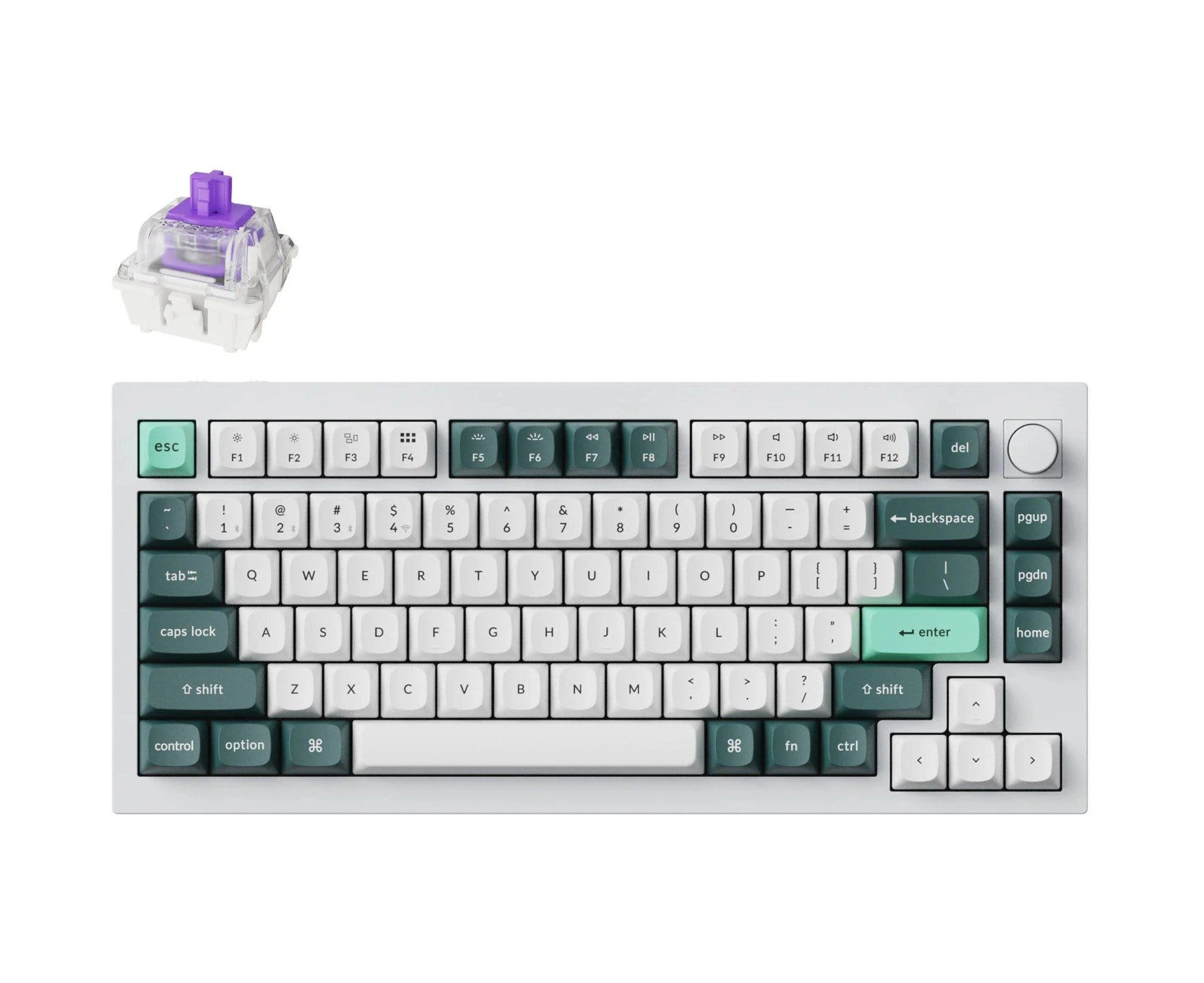 Keychron Q1 HE Magnetic Keyboard (White) (Gateron Double-Rail Nebula Switch)