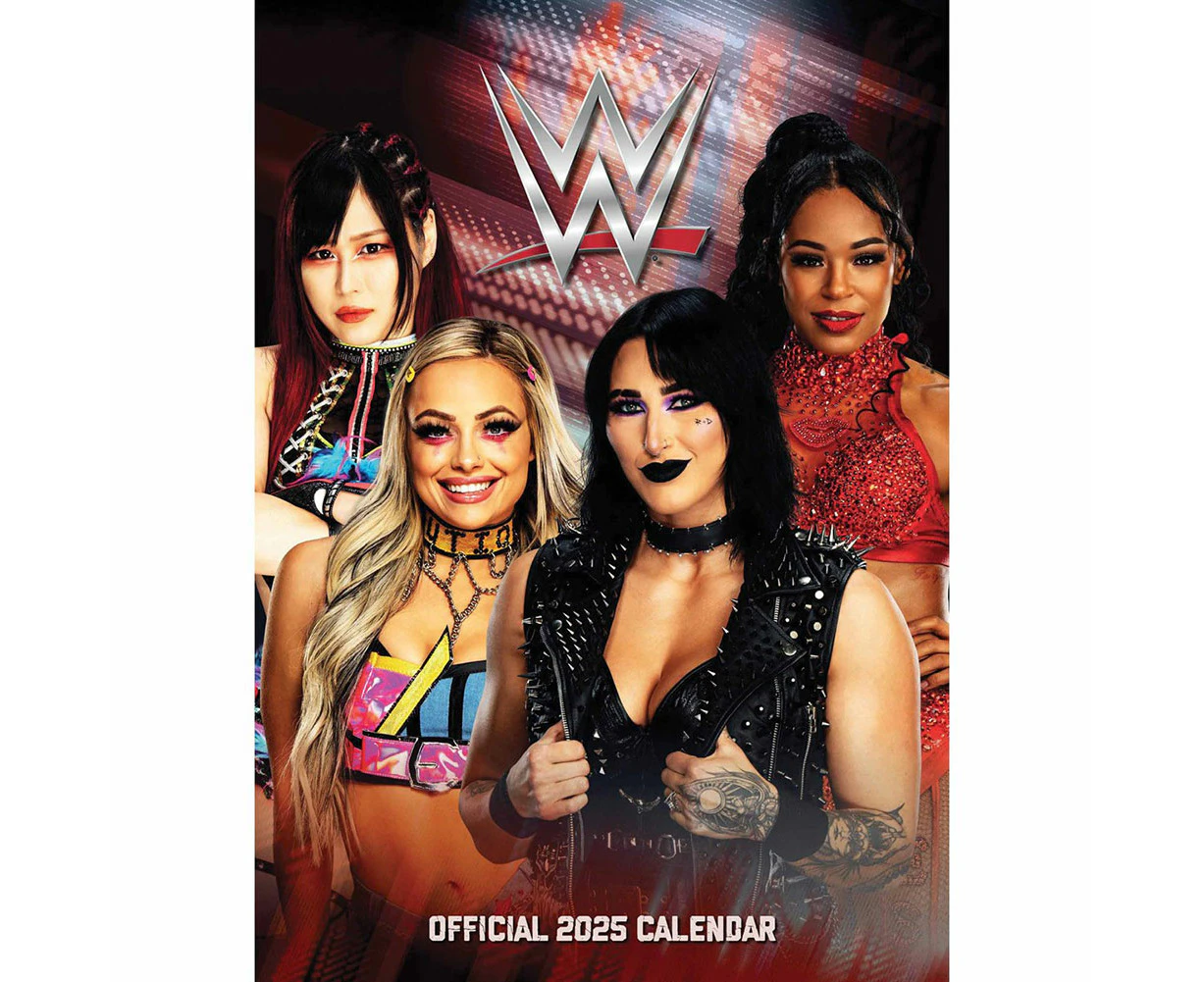 WWE 2025 Women A3 Wall Calendar (Multicoloured) - TA12639