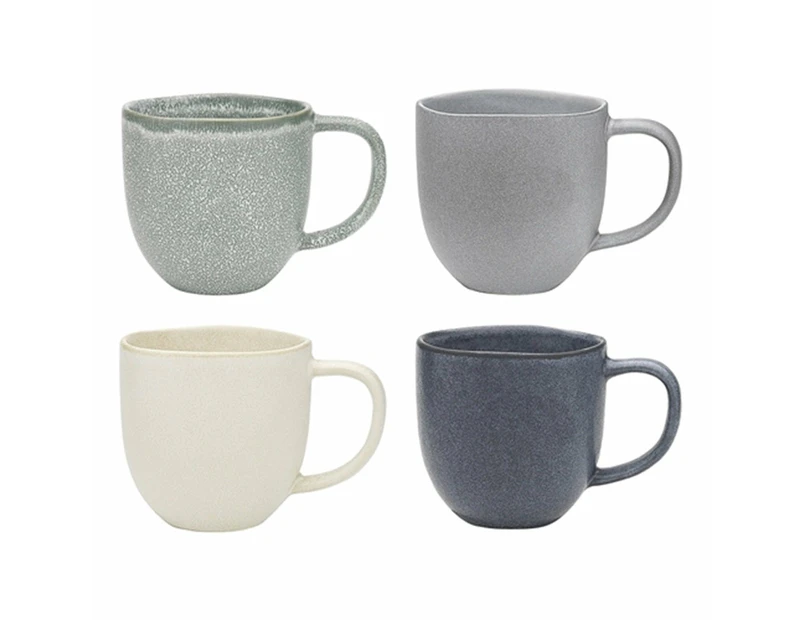 Ecology Dwell Set of 4 Mugs 300ml - Linen, Denim, Jade, Pebble