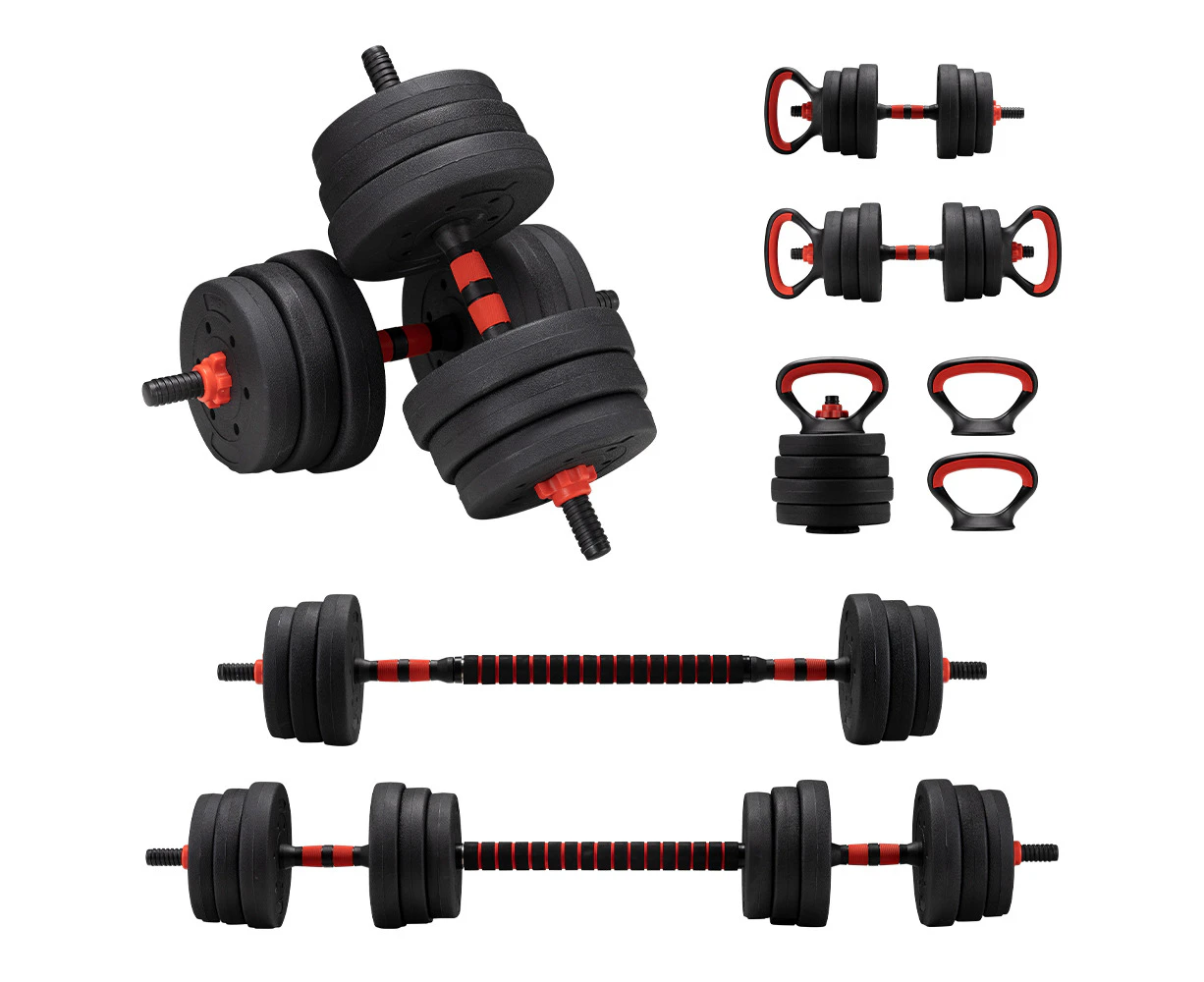 ProPulse 25KG Adjustable Dumbbell Barbell Set Home Gym Weights Exercise