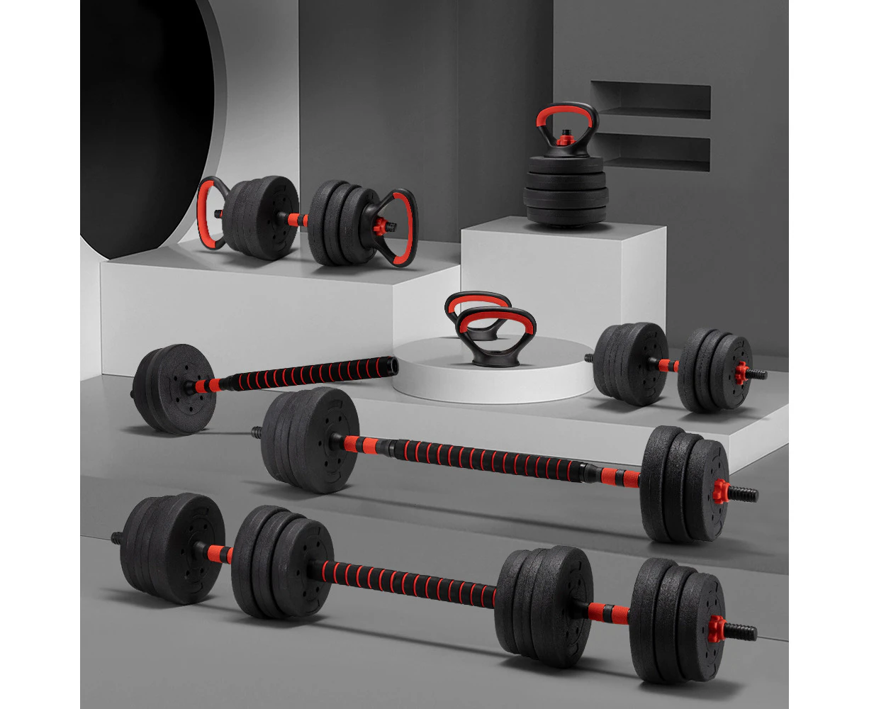 ProPulse 25KG Adjustable Dumbbell Barbell Set Home Gym Weights Exercise