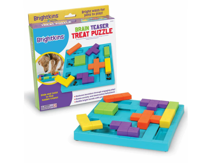 Brightkins Brain Teaser Interactive Dog Treat & Food Puzzle