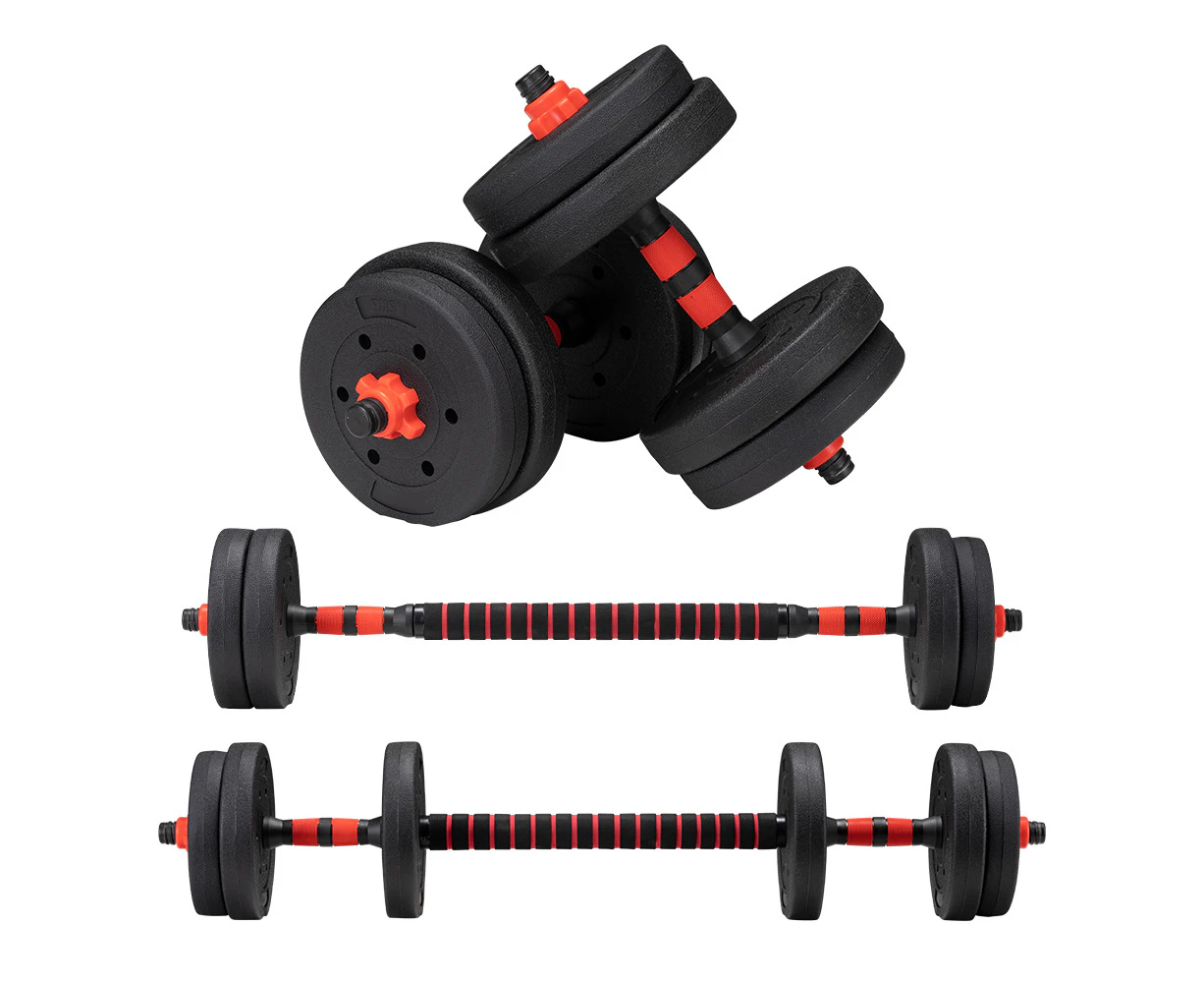 ProPulse 15KG Adjustable Dumbbell Barbell Set Home Gym Weights Exercise