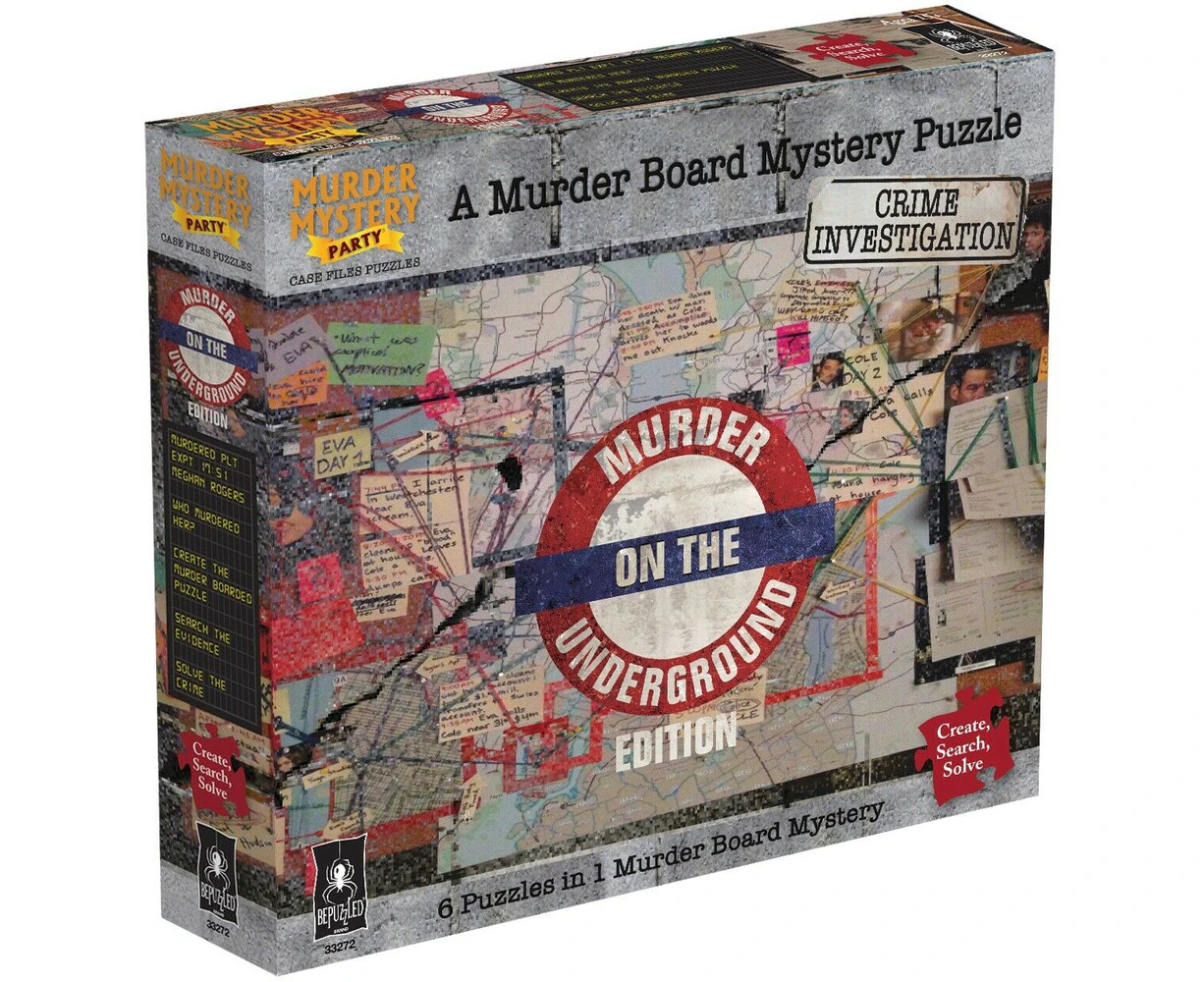 Murder Mystery Party Case Files Death in the Underground 27 x 30 Inch 1000 Piece Jigsaw Puzzle