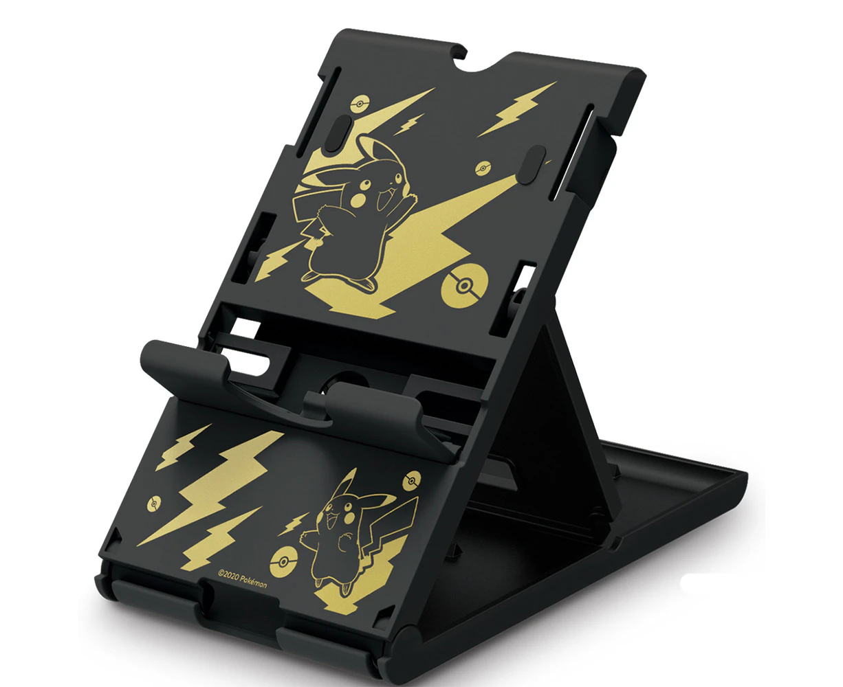 HORI Compact PlayStand for Nintendo Switch (Pikachu Black and Gold Edition)