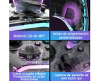 Wireless Controller for Nintendo Switch Transparent RGB, Gamepads and Joysticks for Nintendo Switch, Three RGB Modes, with Double Vibration Motor, Com