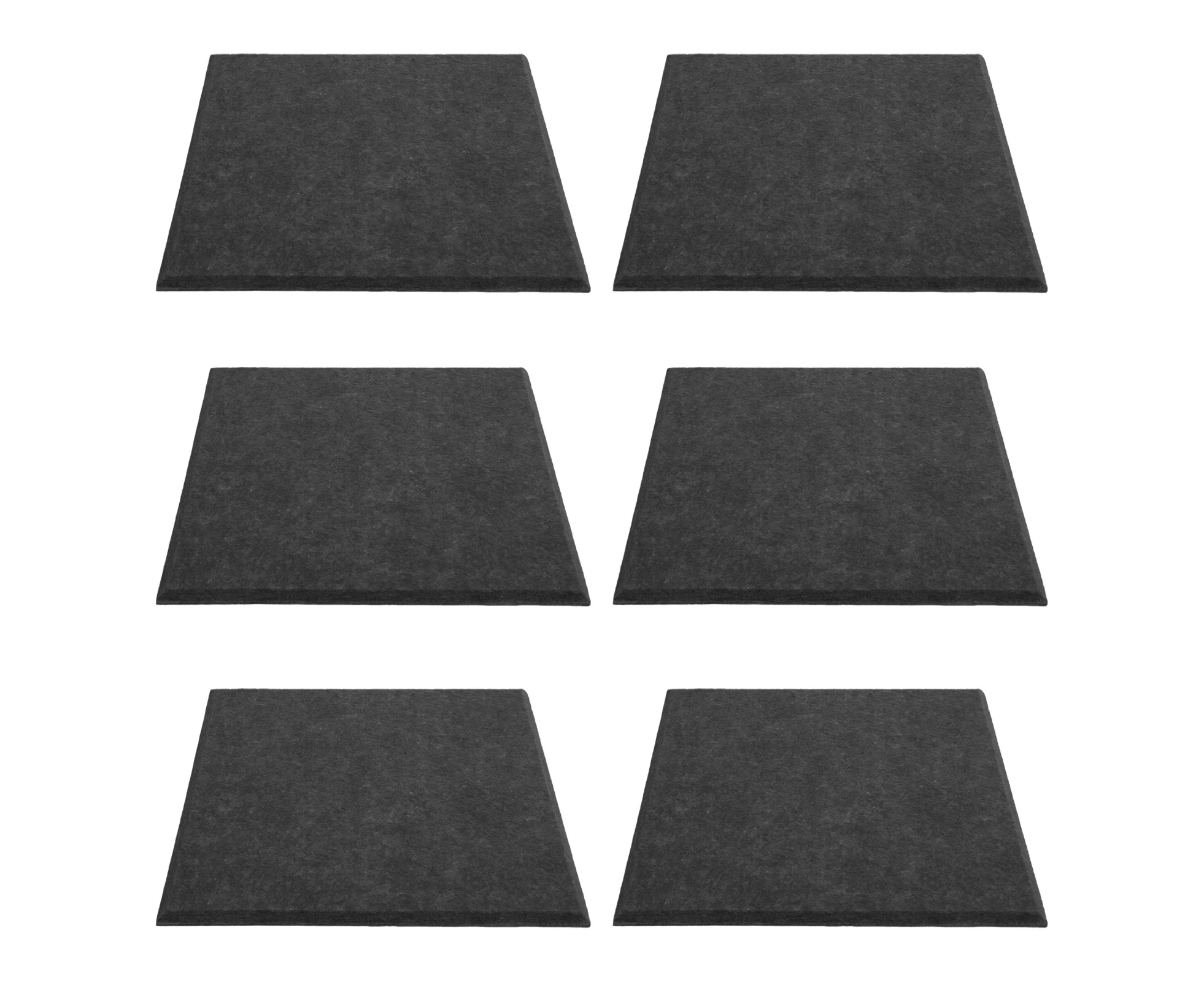 6Pcs Acoustic Absorption Panel Thickened Reduce Reverb SoundProof Padding Absorber(Black )