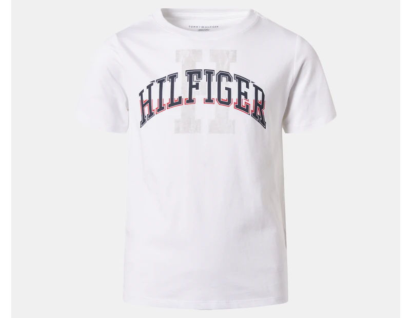 Tommy Hilfiger Boys' Frederick Short Sleeve Tee / T-Shirt / Tshirt - Optic White