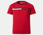 Tommy Hilfiger Boys' Tino Fashion Short Sleeve Tee / T-Shirt / Tshirt - Primary Red