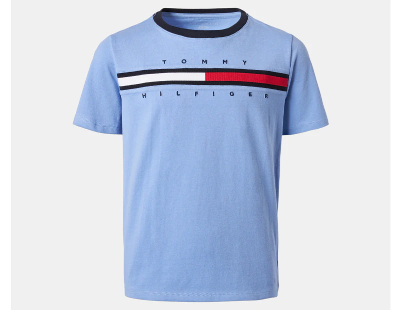 Tommy Hilfiger Boys' Tino Fashion Short Sleeve Tee / T-Shirt / Tshirt - Peri Blue