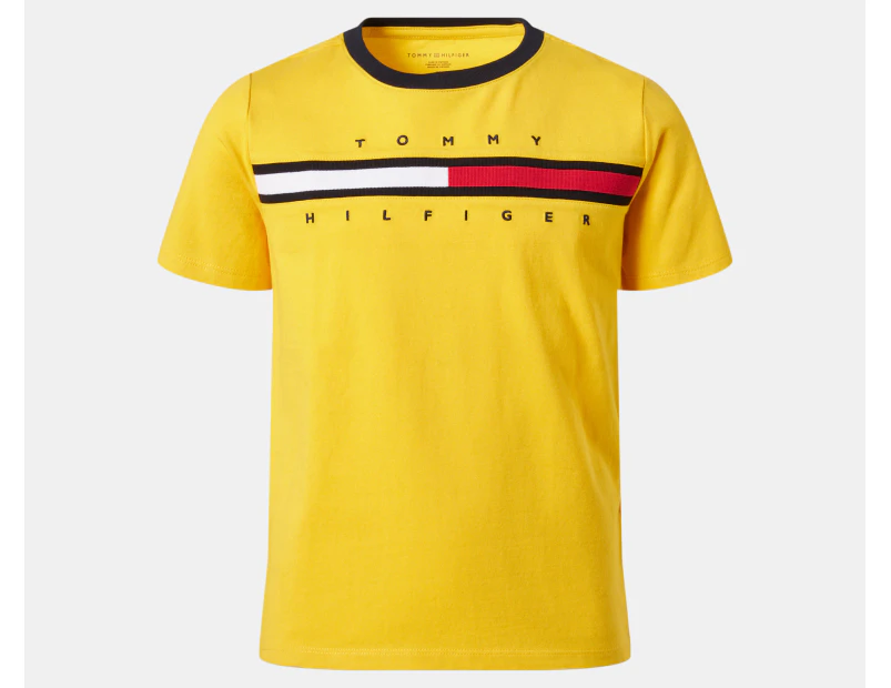 Tommy Hilfiger Boys' Tino Fashion Short Sleeve Tee / T-Shirt / Tshirt - Sugar Sun