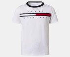 Tommy Hilfiger Boys' Tino Fashion Short Sleeve Tee / T-Shirt / Tshirt - Optic White