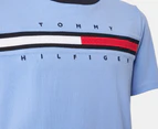 Tommy Hilfiger Boys' Tino Fashion Short Sleeve Tee / T-Shirt / Tshirt - Peri Blue