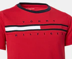 Tommy Hilfiger Boys' Tino Fashion Short Sleeve Tee / T-Shirt / Tshirt - Primary Red