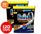 2 x 60pk Finish Powerball Ultimate All in 1 Dishwashing Caps