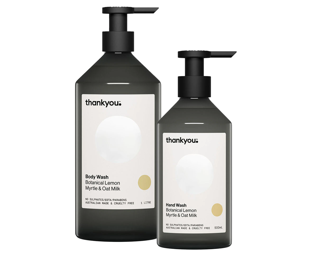 Thankyou. Hand & Body Wash Duo Botanical Lemon Myrtle & Oat Milk