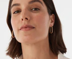 Tommy Hilfiger Elongated Hoop Earrings - Gold