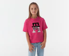 Tommy Hilfiger Girls' Monogram Sequins Short Sleeve Tee / T-Shirt / Tshirt - Pink