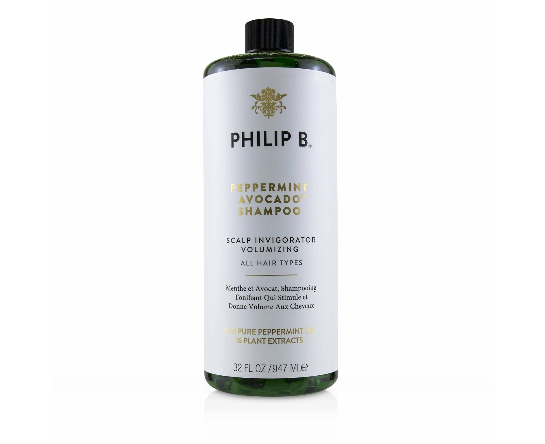 Philip B Peppermint Avocado Shampoo (Scalp Invigorator Volumizing - All Hair Types)  947ml/32oz