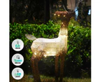 Christmas By Sas 1.2m Reindeer Glitter Wire Solar LED Warm White Auto Sensor