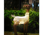 Christmas By Sas 1.2m Reindeer Glitter Wire Solar LED Warm White Auto Sensor