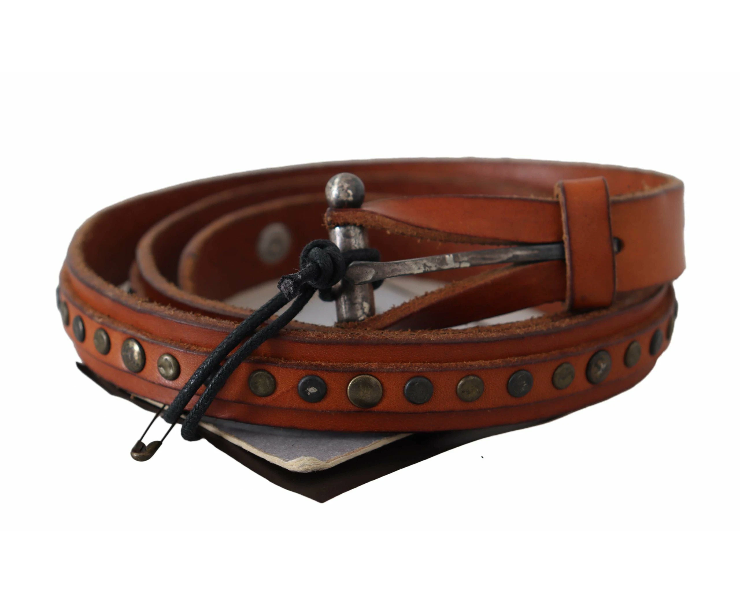 Scervino Street Elegant Leather Waist Belt In Brown