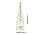 2pcs Solar Powered LED Christmas Tree Stake Light Outdoor Yard Garden Pathway Lights